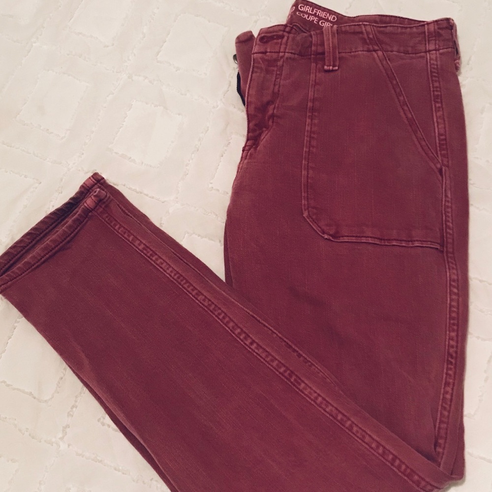 Gap - Pink Girlfriend Mid-rise Jeans